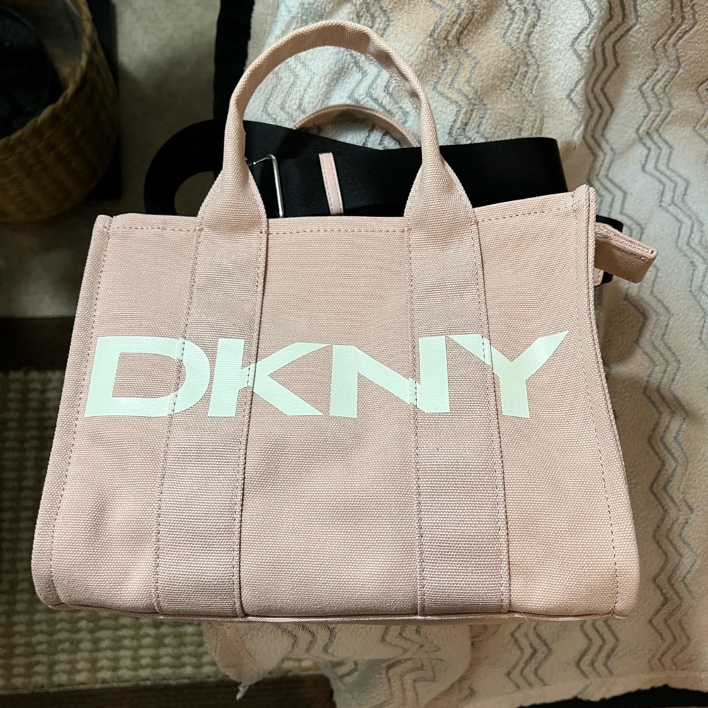 DKNY  baby pink small canvass tote